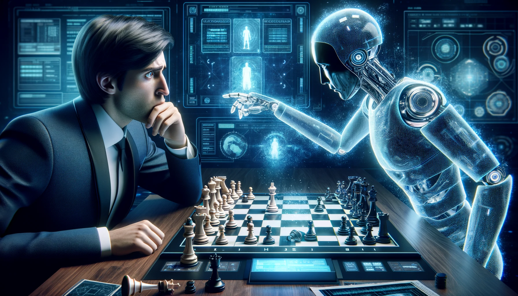 AI vs humanos superados por la sigularidad técnologica en partida de ajedrez
